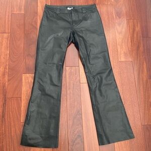 Theory Low Rise Leather Pants